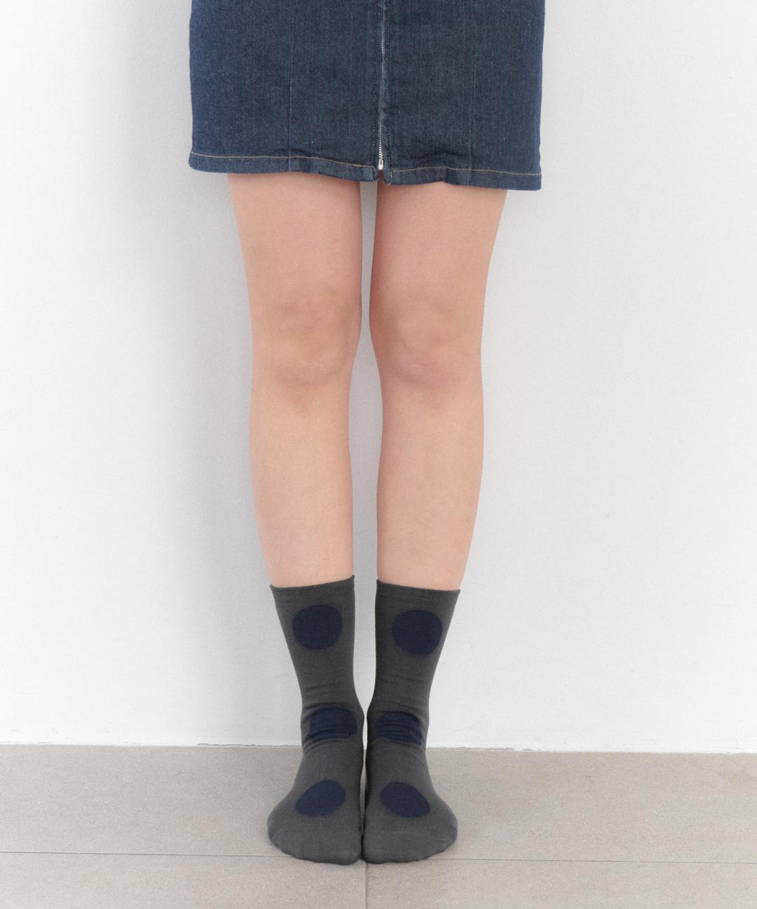 [IHM26SS34] 오버 도트 삭스 그레이