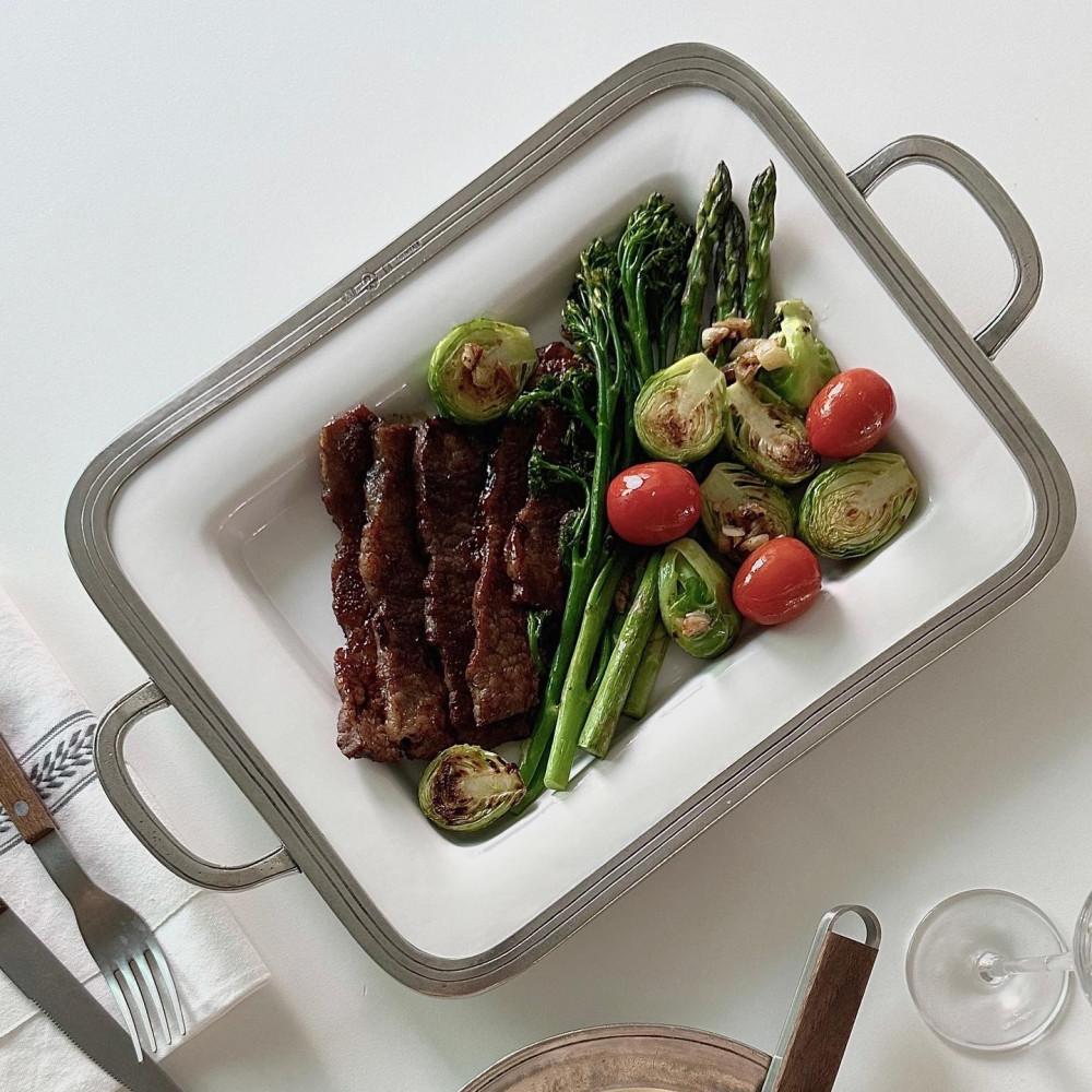 아르테이탈리카 arte italica 핸들 트레이 아게다 사각 빈티지