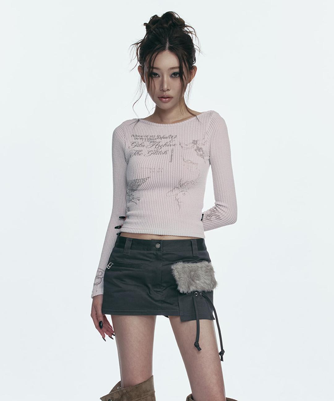 TATTOOED GRAPHIC KNIT_BABY PINK