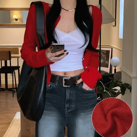 [문의폭주/코디추천] 플라워 펀칭 가디건 - 8color