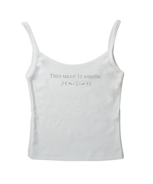 [PREORDER SALE 7/10  DELIVERY] This user is angelic Sleeveless Top White