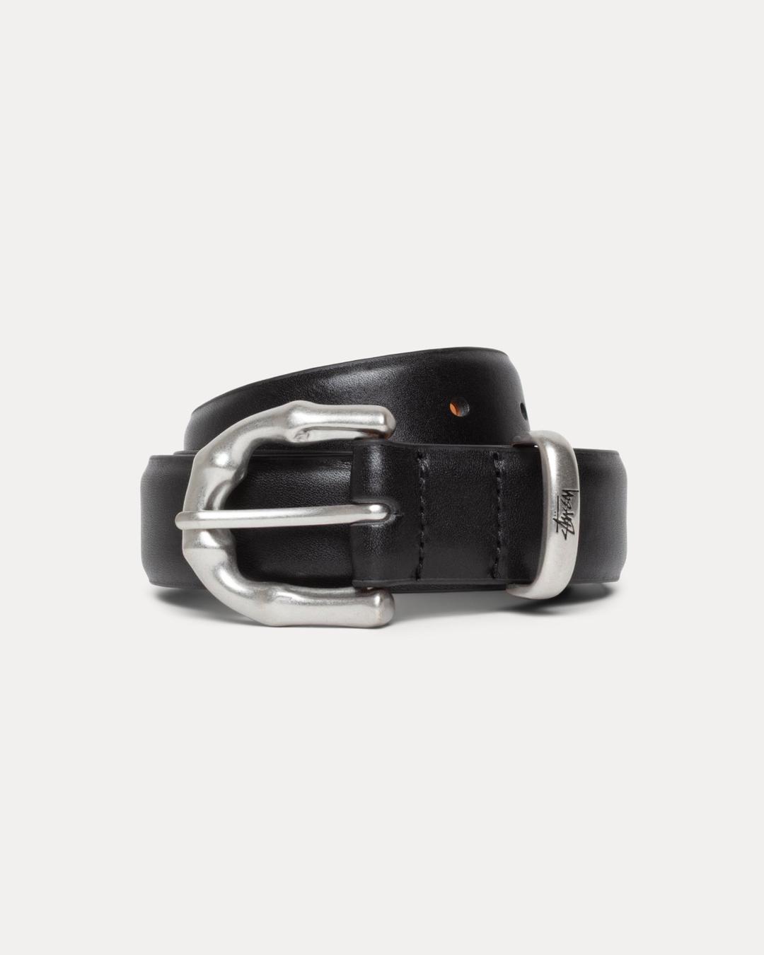 BAMBOO BUCKLE BELT - Black / S/M