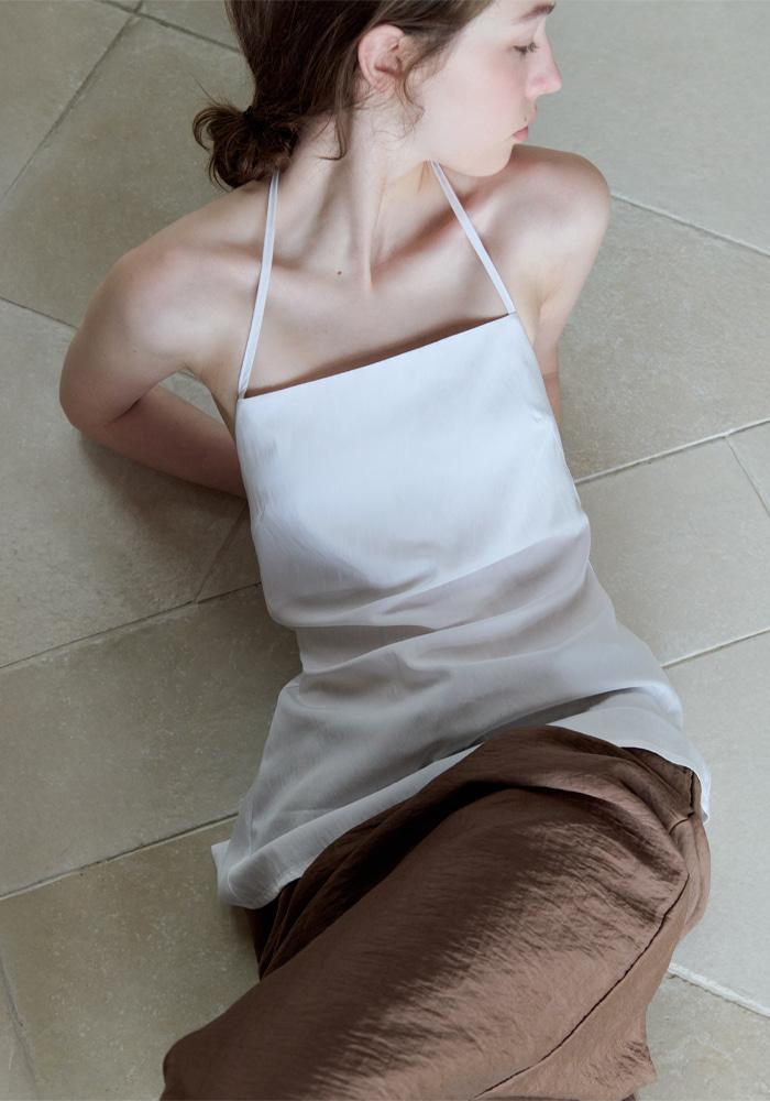 LAGOON STRING SLEEVELESS TOP_IVORY