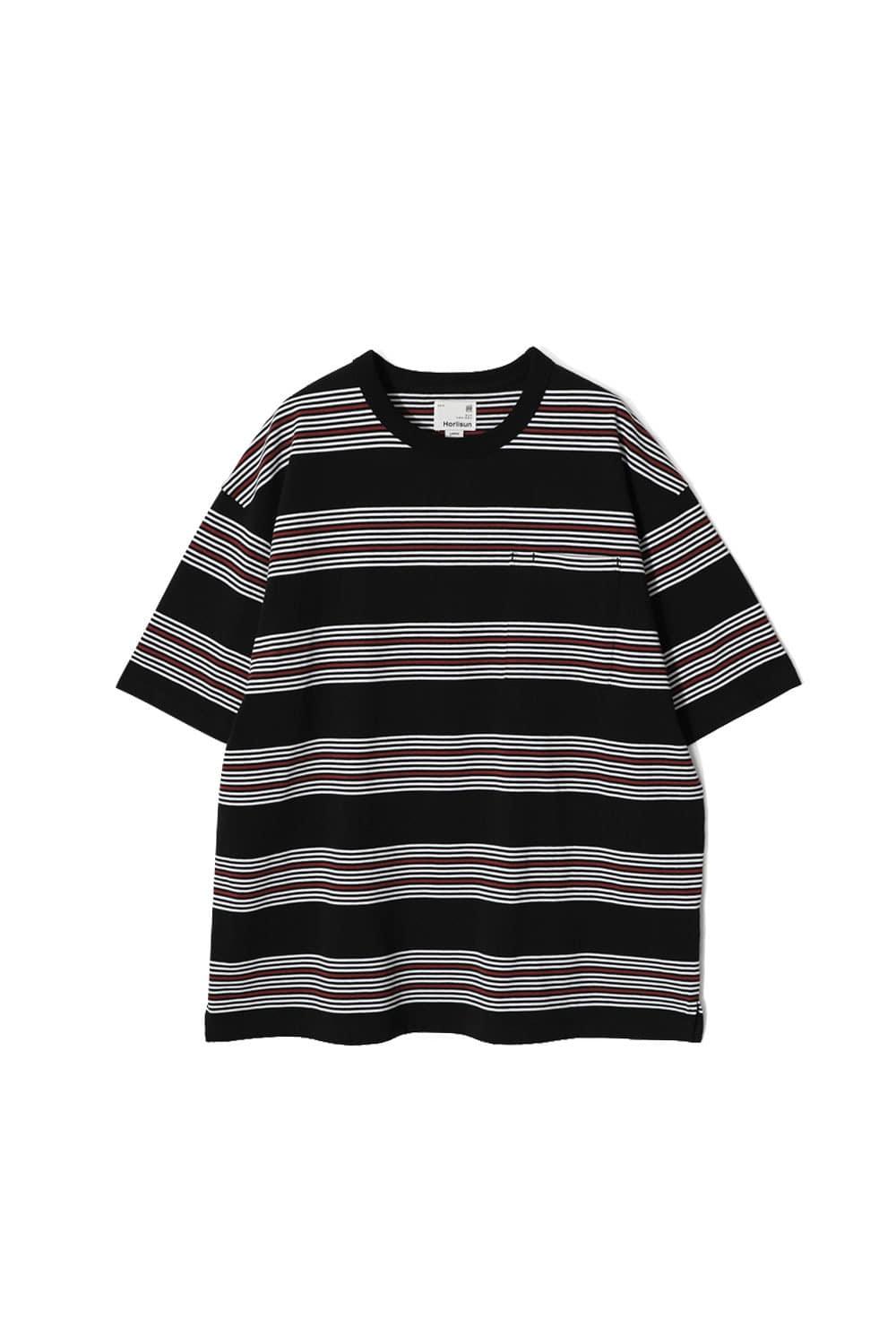 Powell Short Multi Stripe T-shirt Brick