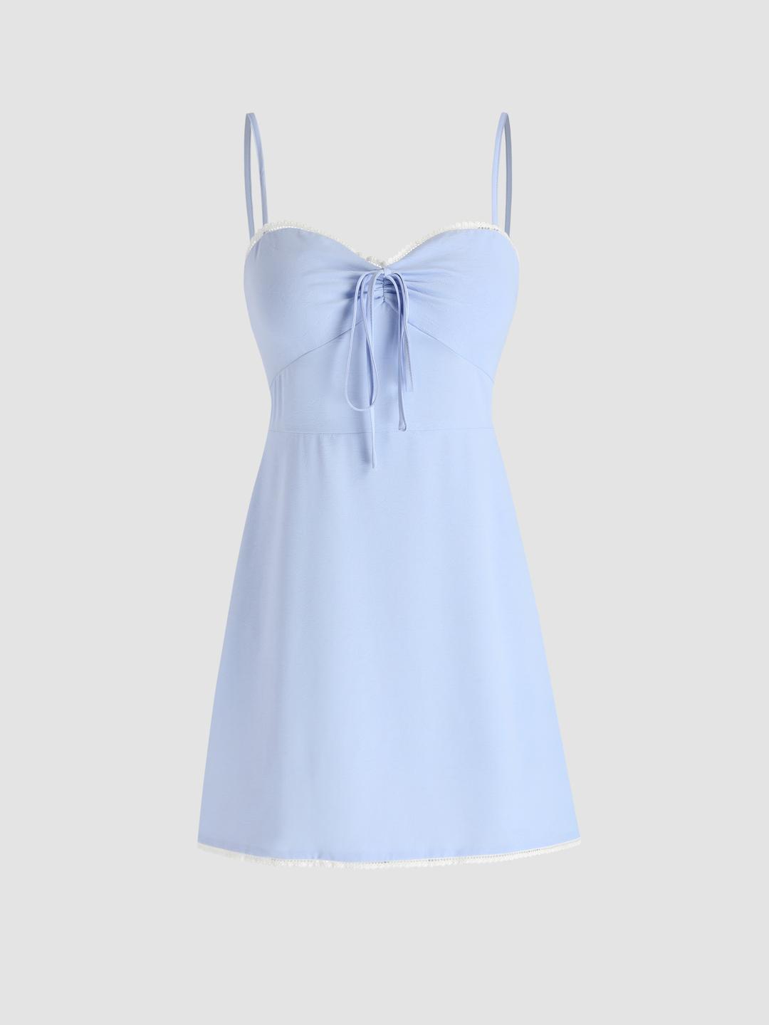 Lace Patchy Mini Dress