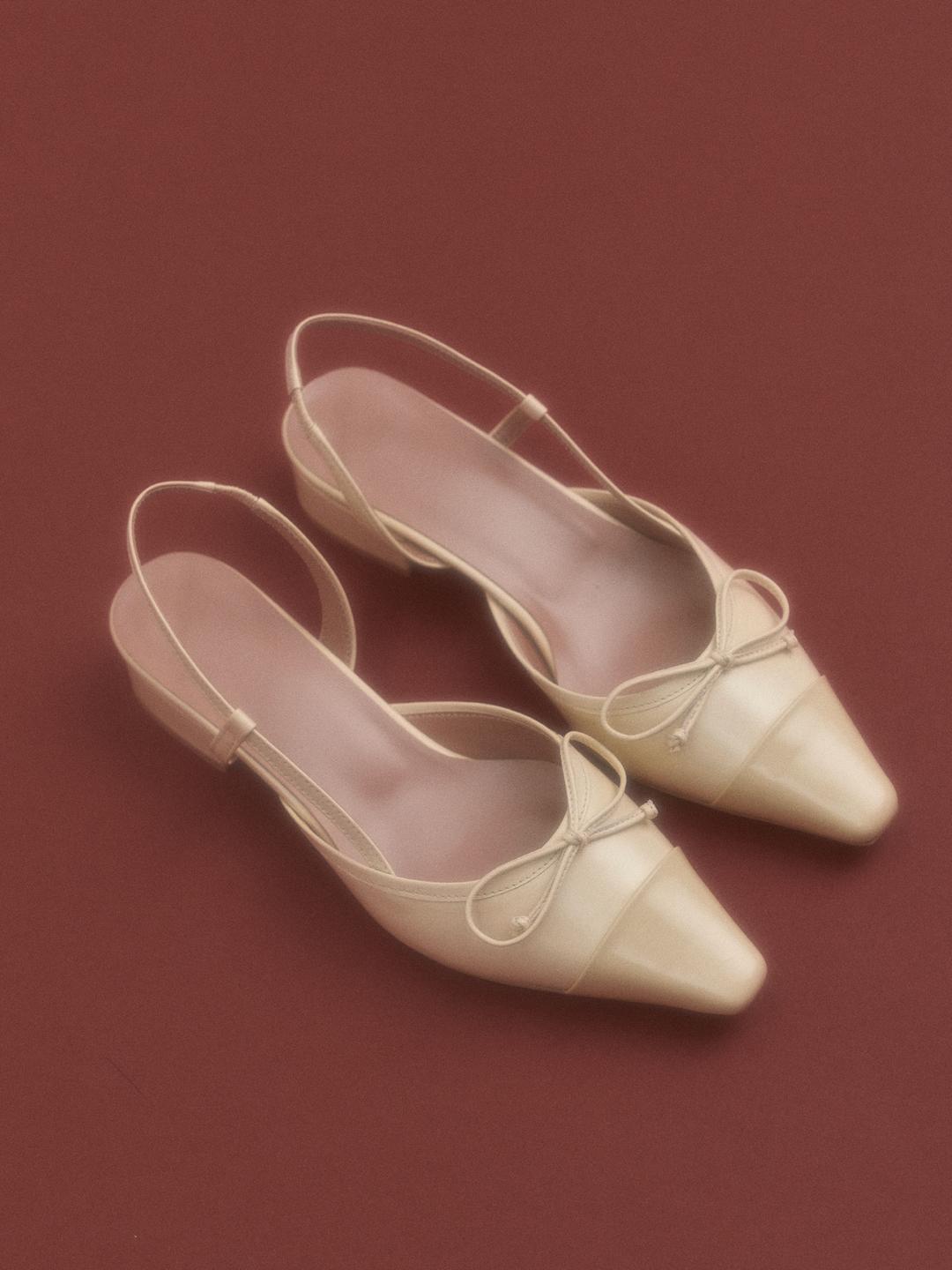 SIGNATURE ribbon slingback  / 톤온톤버터