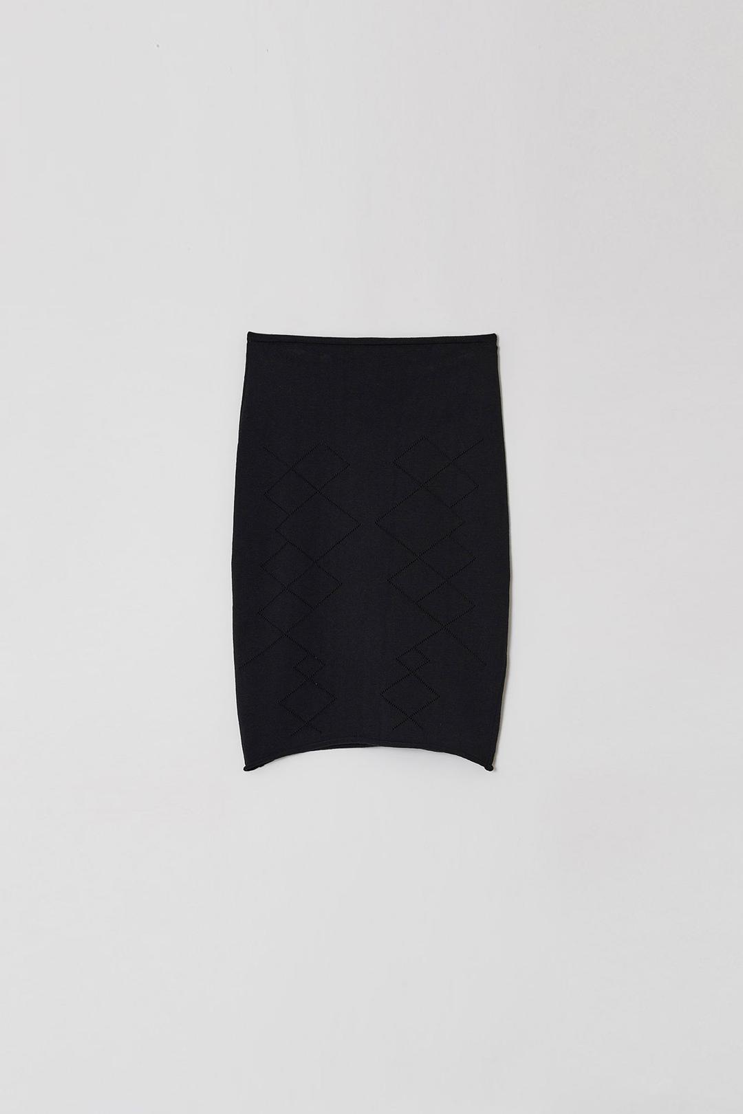 ARGYLE PATTERN KNIT SKIRT