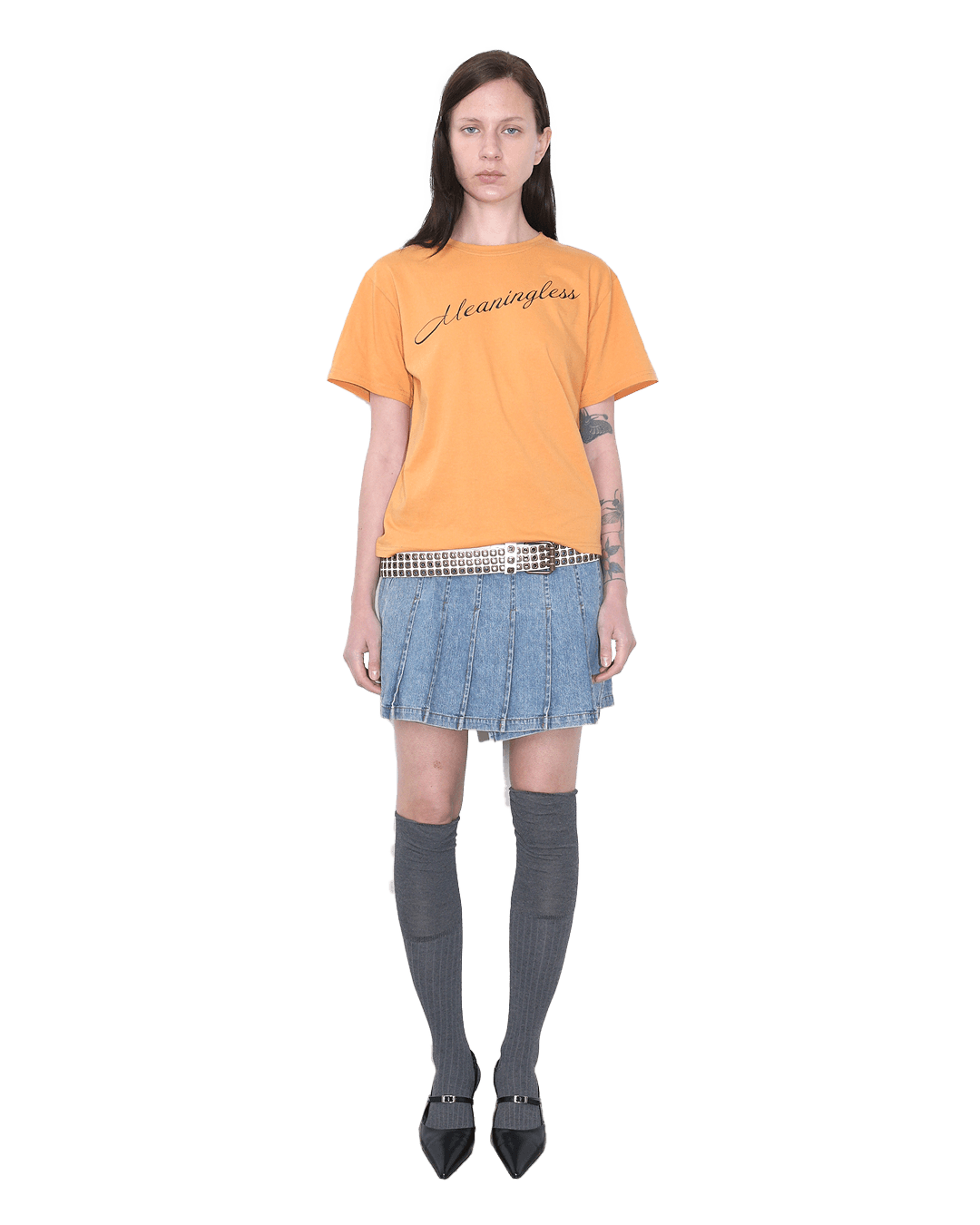 MEANINGLESS T-SHIRT, ORANGE