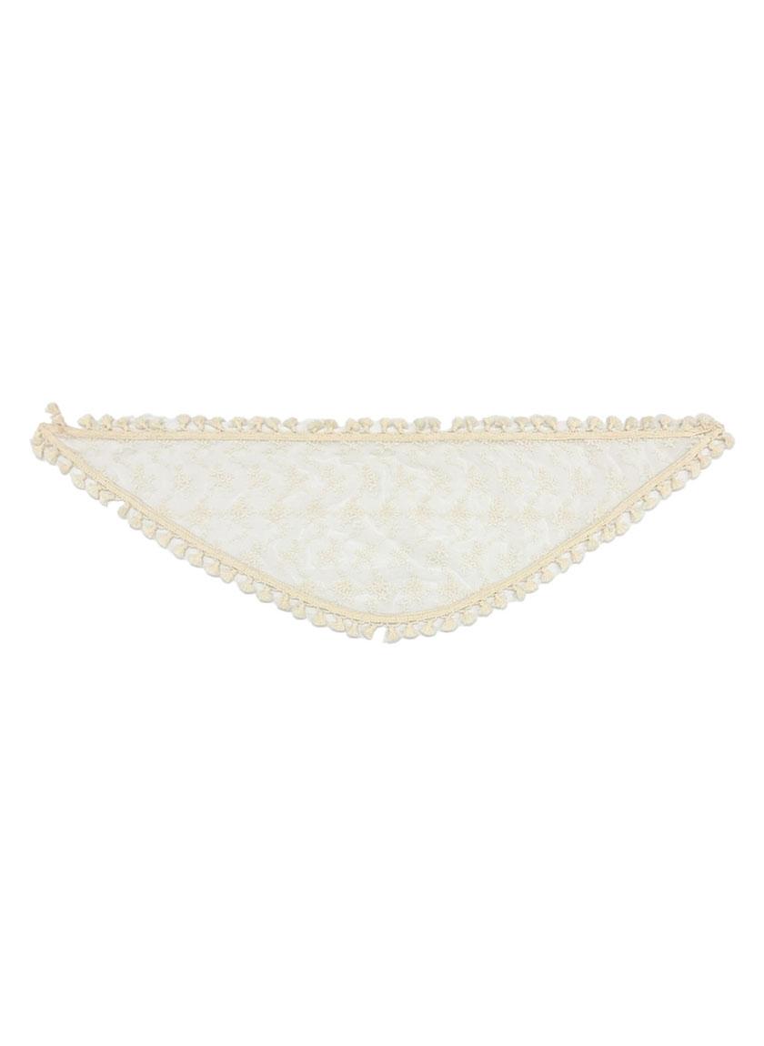 Floral Tassel Bonnet (Beige)