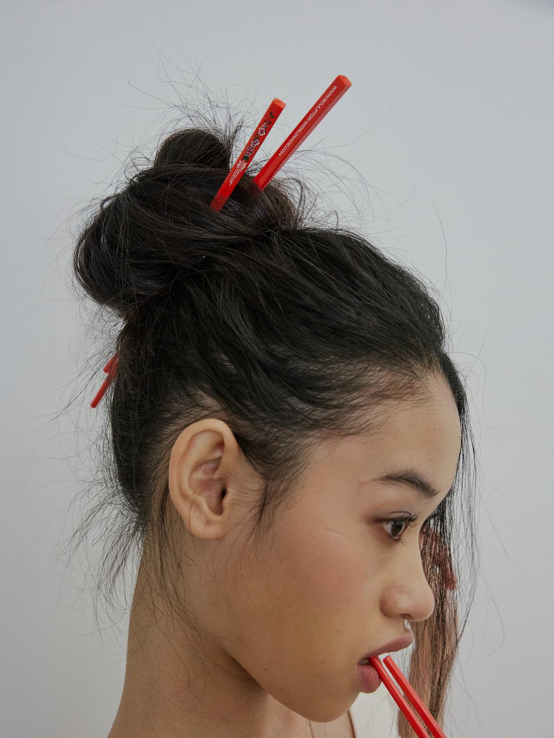 Zen Hair Sticks Red