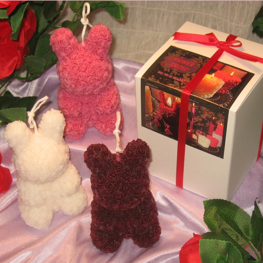 [효백] 발렌타인데이 로즈 버니 캔들