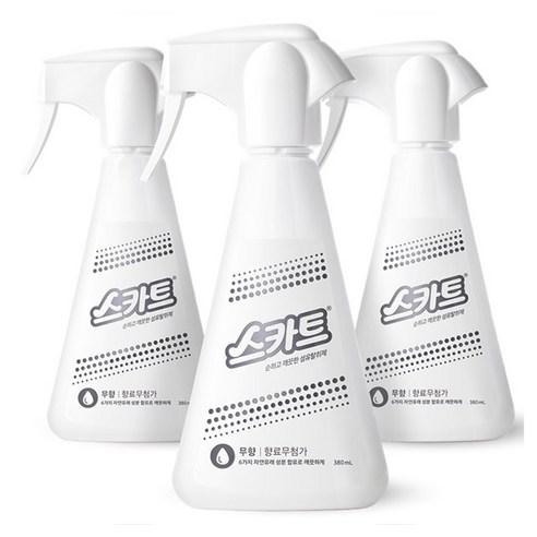스카트 순하고 깨끗한 섬유탈취제 본품 무향, 380ml, 3개 - 탈취/제습제 | 쿠팡