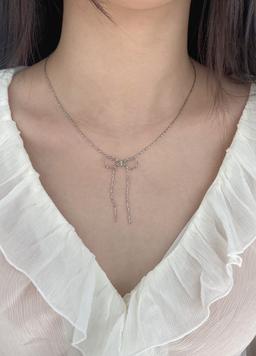 [아.퀘 단독] Sketchy ribbon necklace