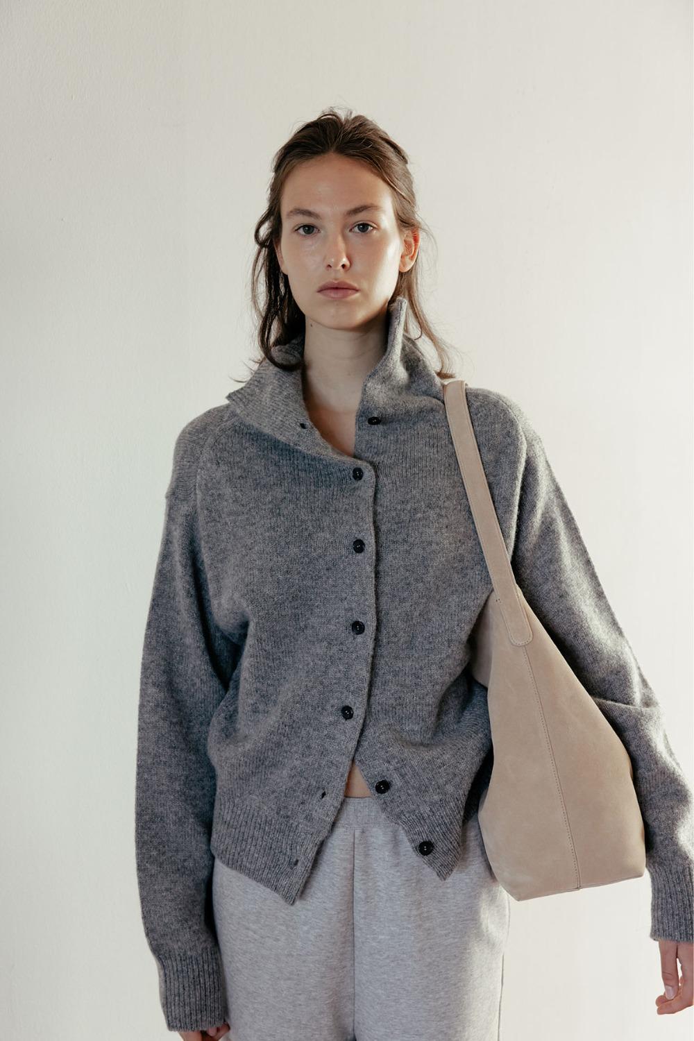 Verona Scotland Wool Cardigan (Gray)