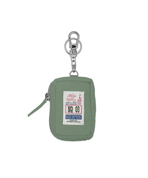 label key ring pouch-mint