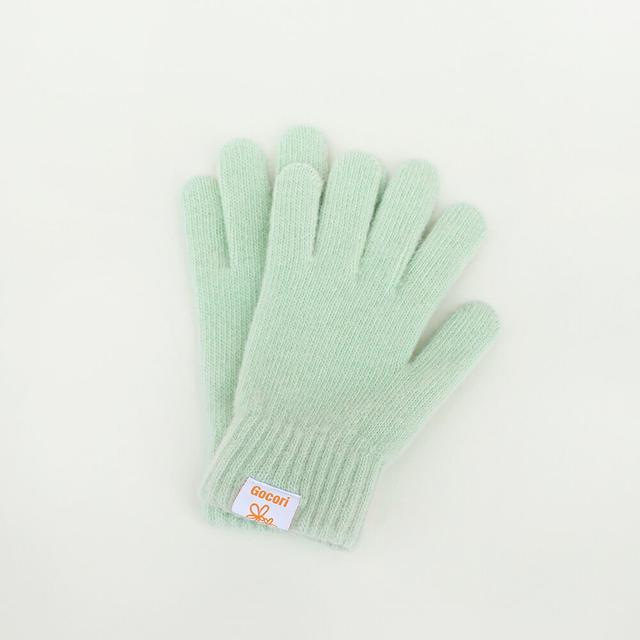 SHORT KNIT GLOVES - MELON 니트장갑 울장갑