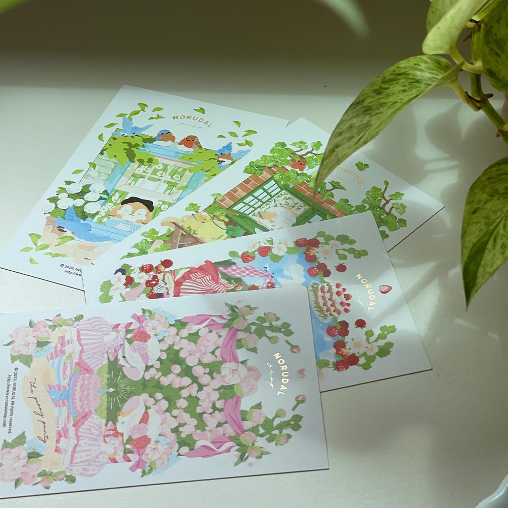 POSTCARD 달콤상큼 엽서 4종(금박)