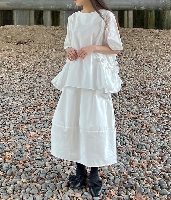 [주문폭주] 꼼므 라운드 블라우스 (2color)