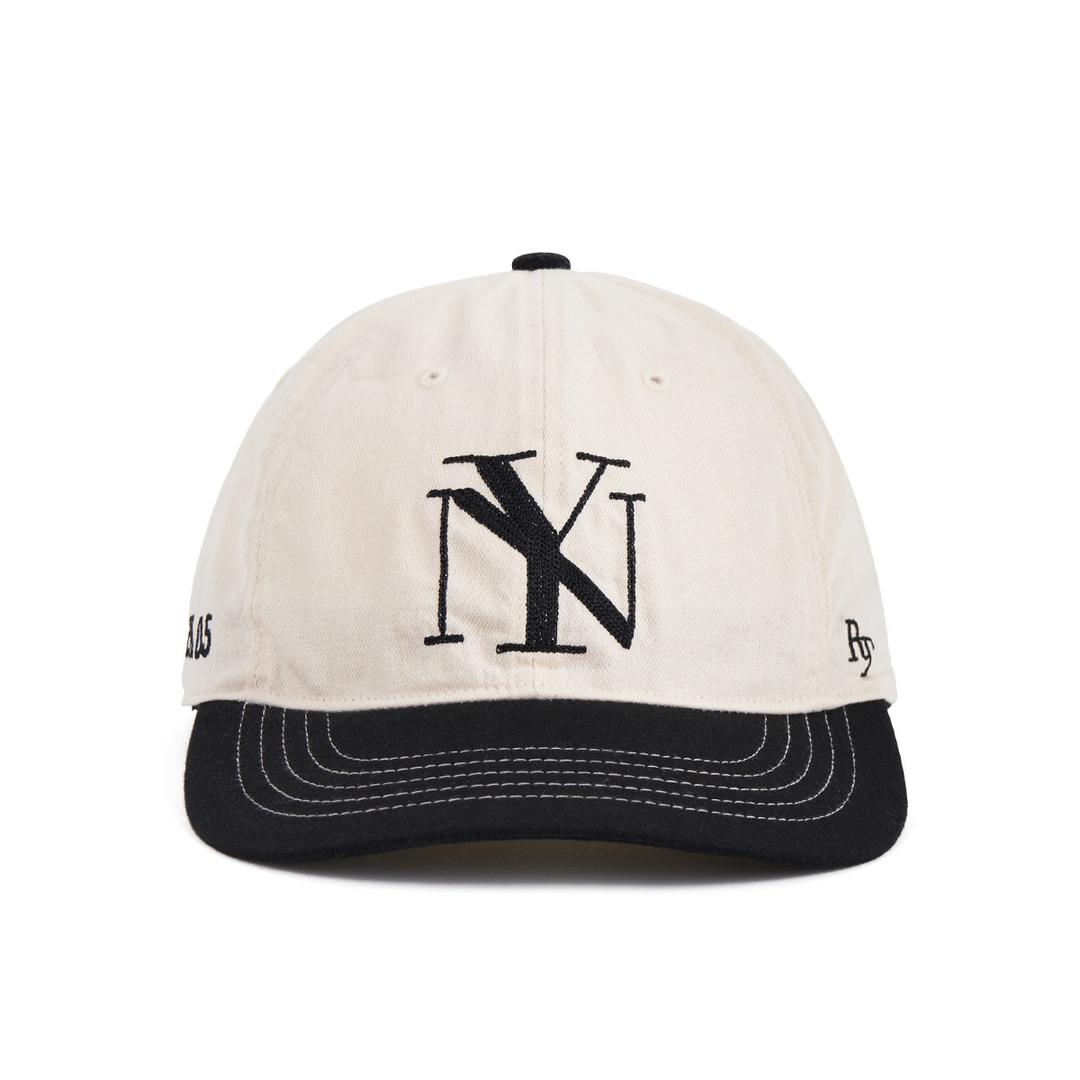 [ROUND TRACK] COTTON NY LOGO CAP (BEIGE/BLACK)