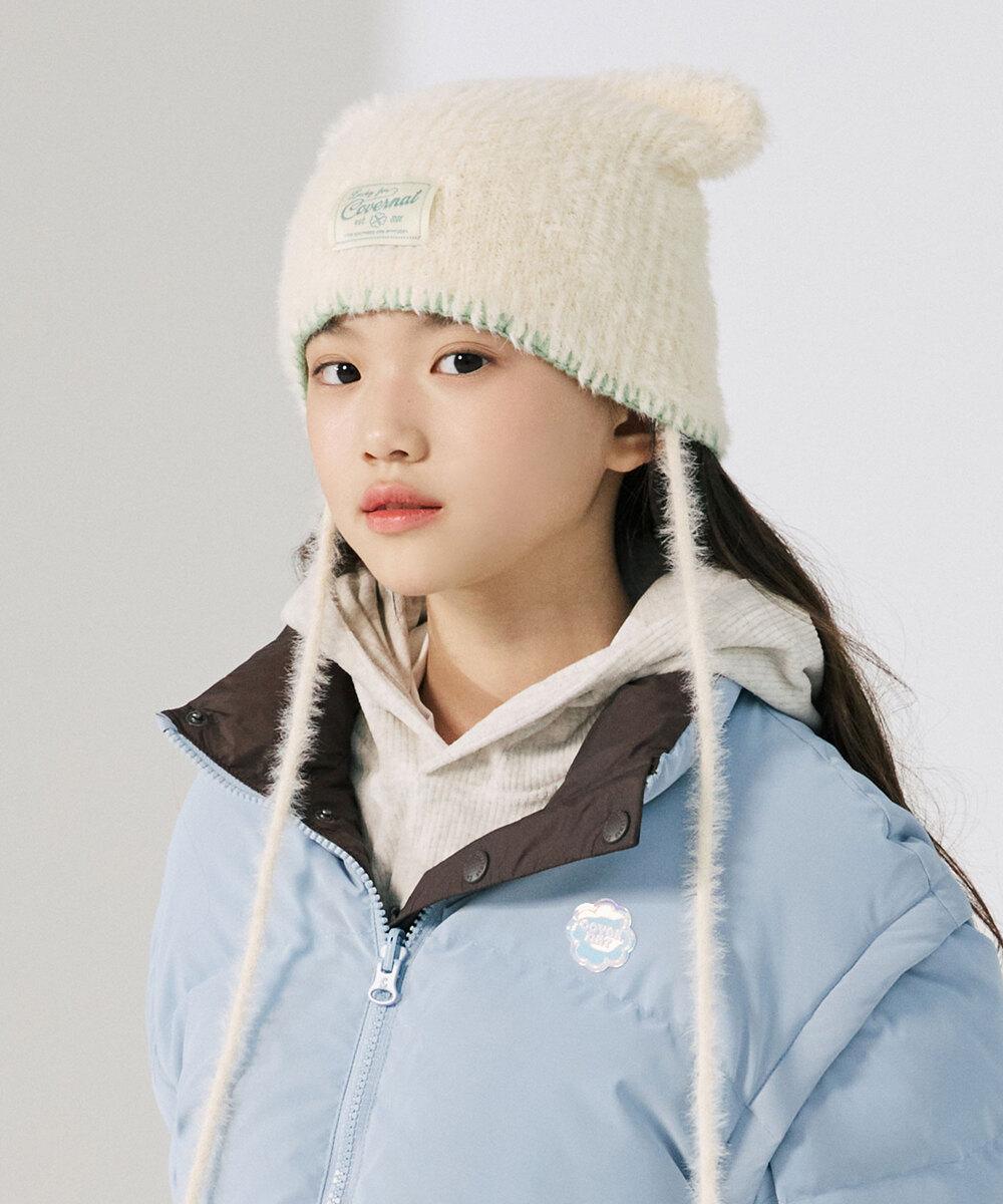 키즈 스윗캣 비니 아이보리