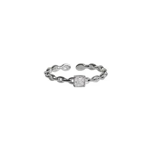 kiki. Silver knot zirconia ring