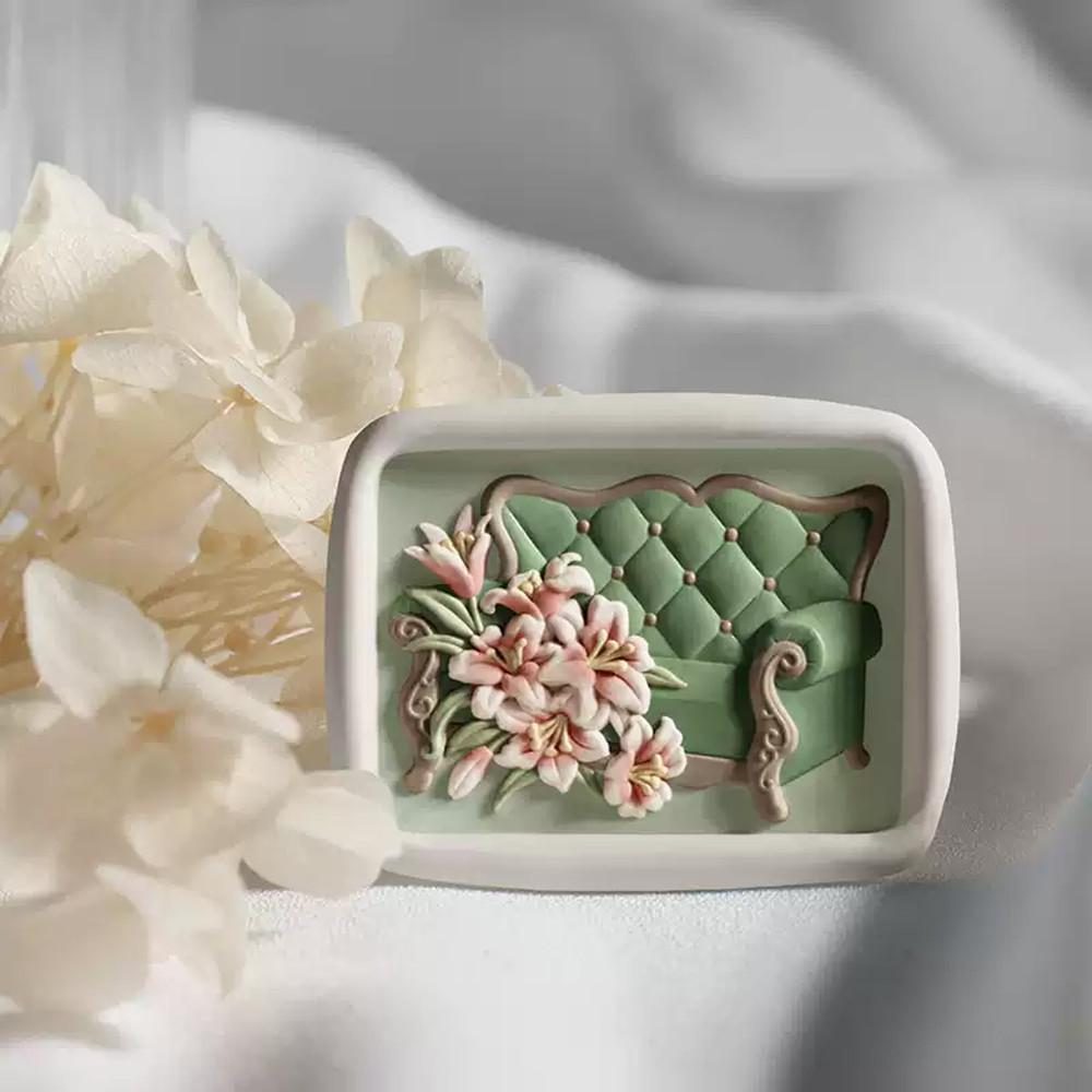 크랩서플라이 입체 조각 vol42 빈티지 고풍 클래식 실링스탬프 실링왁스 46-1 고풍스런 소파