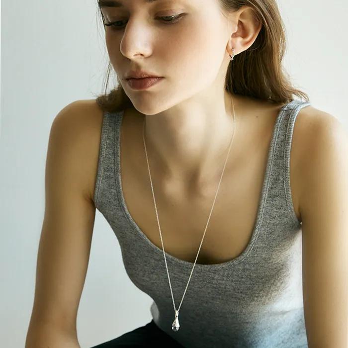 [ITZY 유나 착용] Clear Tears Drop Necklace