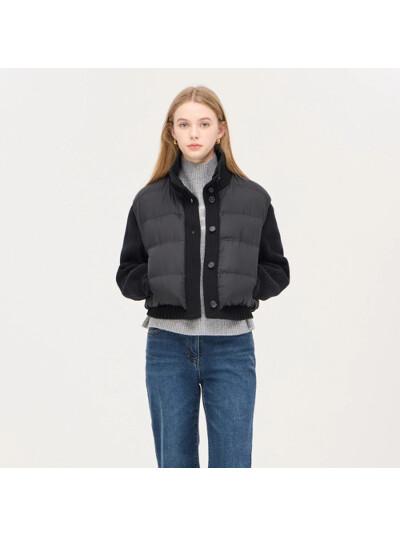 윙크 니트 슬리브 숏 패딩_SAPD35461