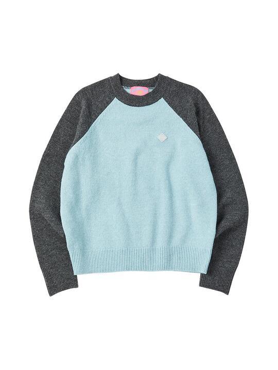 RAGLAN ROUND KNIT [BLUE]