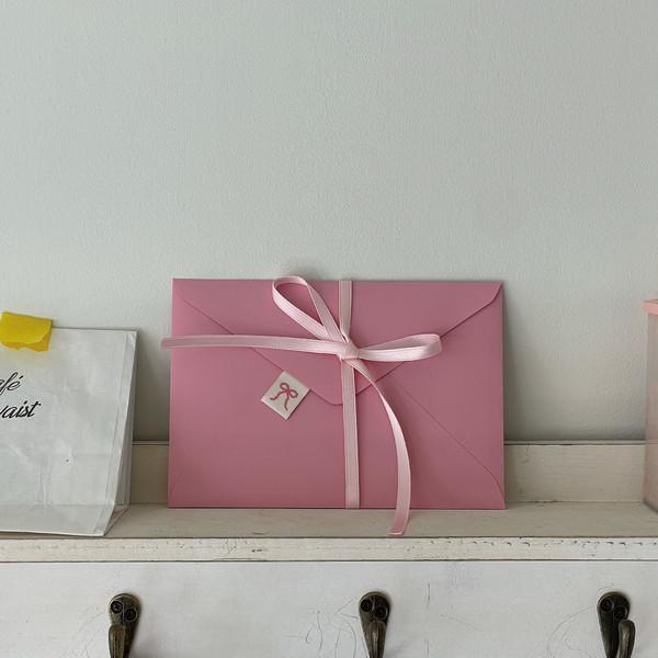 Petit Ribbon Label - Pink (4ea)🎀