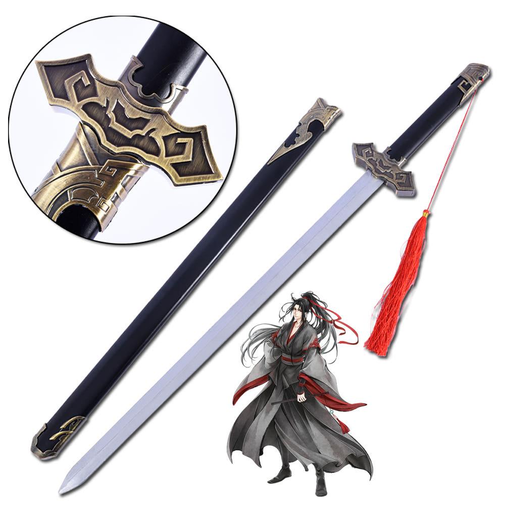 마도조사 위무선 코스프레 검 가검 수편 목검 검좌대 칼 거치대 포함 무기 진정령 소품