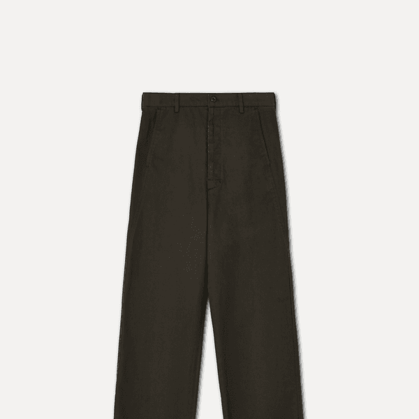 Hamid cuff wide cotton pants chestnut