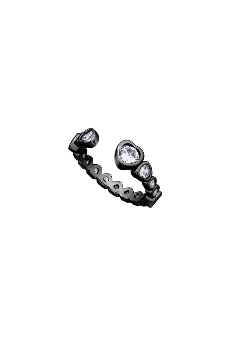 NO.560 [BLACK] HEART CUBIC RING