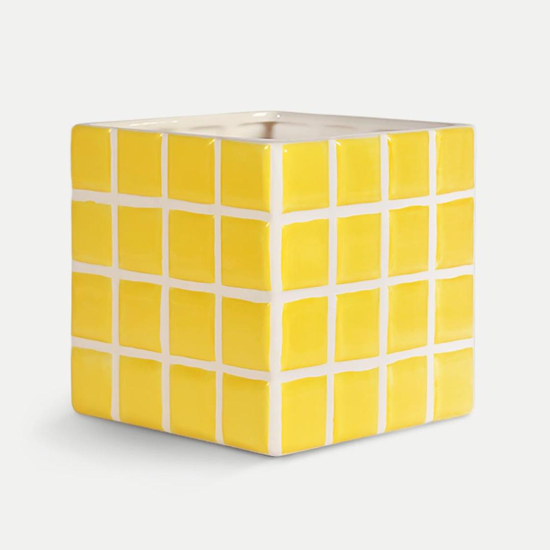 Planter tile yellow