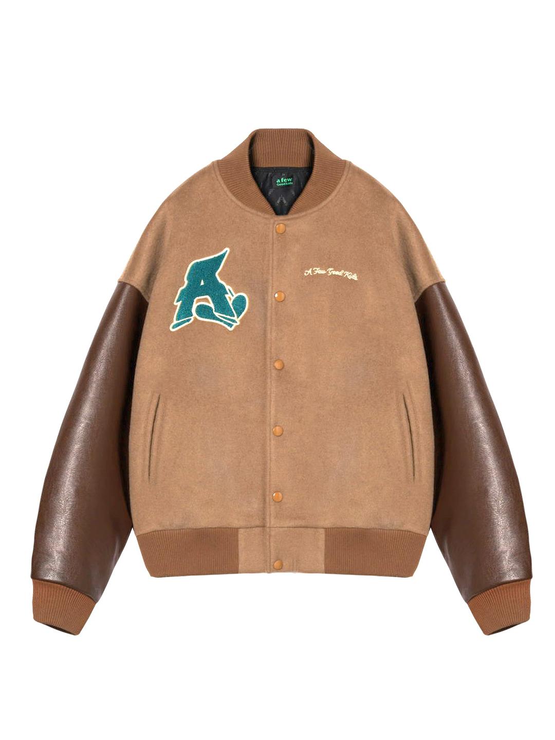 DONCARE(AFGK) "Basic Logo Varsity Jacket" - Black / S