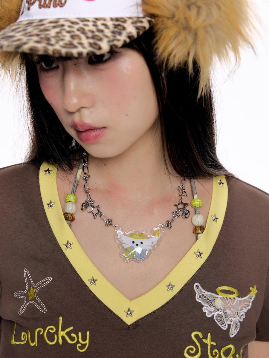 BETWEENAND X SUISO Bullring Flying Star Chain Necklace