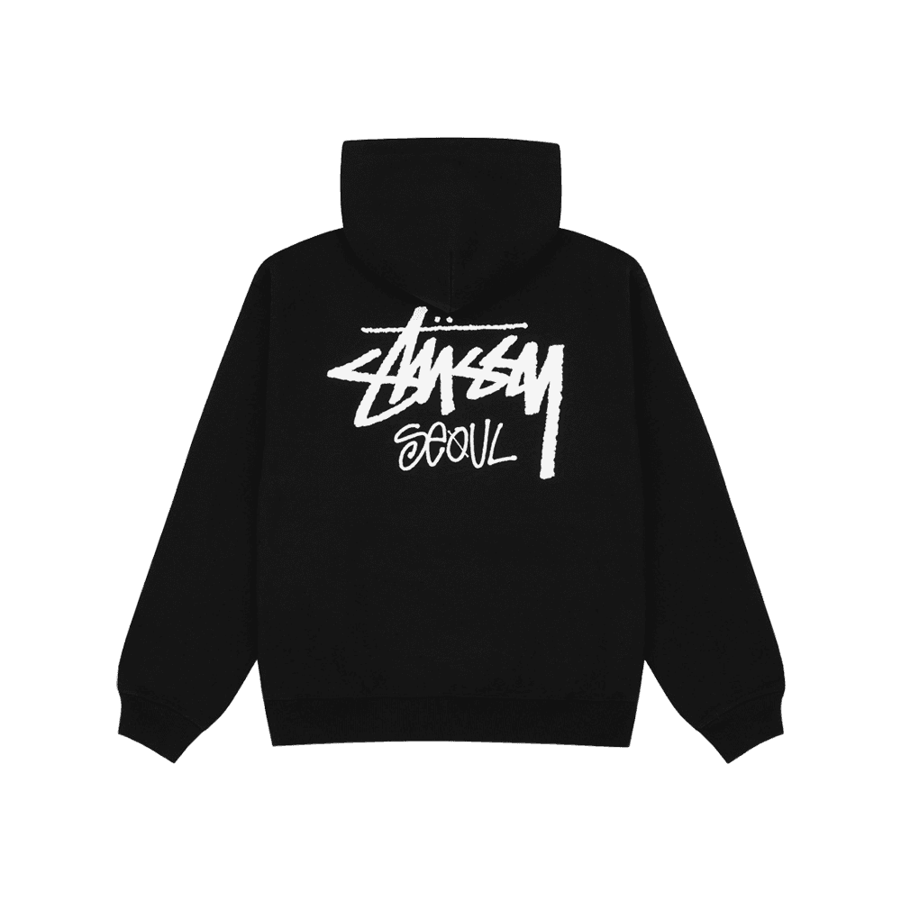 스투시 스탁 서울 후드 블랙 (2023)