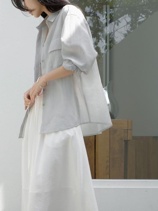 클리앙 시스루 포켓 셔츠_Clyane shirt[mintgray]
