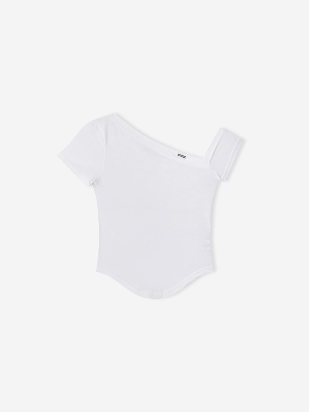 Glam one-shoulder top / 글램 원숄더 탑 [white color]