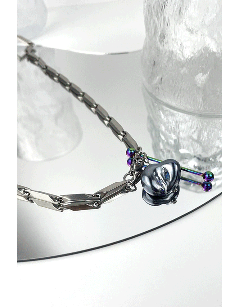 stone necklace [스톤 목걸이]