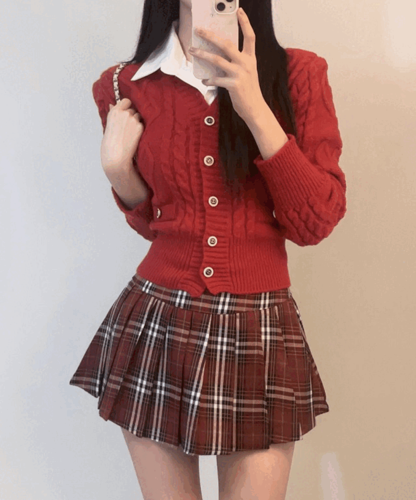 [셔츠일체형/폭닥] 하루 에리카 니트가디건 2color