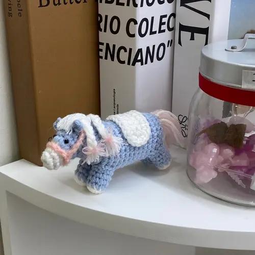 코바늘 양갈래 미니홀스 인형뜨기 PDF파일 (글도안+사진자료+부분영상)