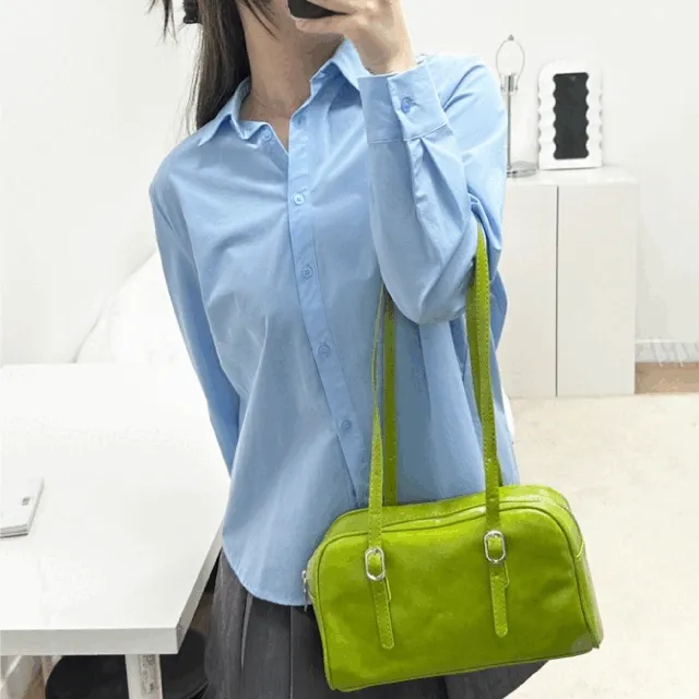 💗오늘출발💗 빈티지 스퀘어 레트로 보스턴 레더백 숄더백 3color