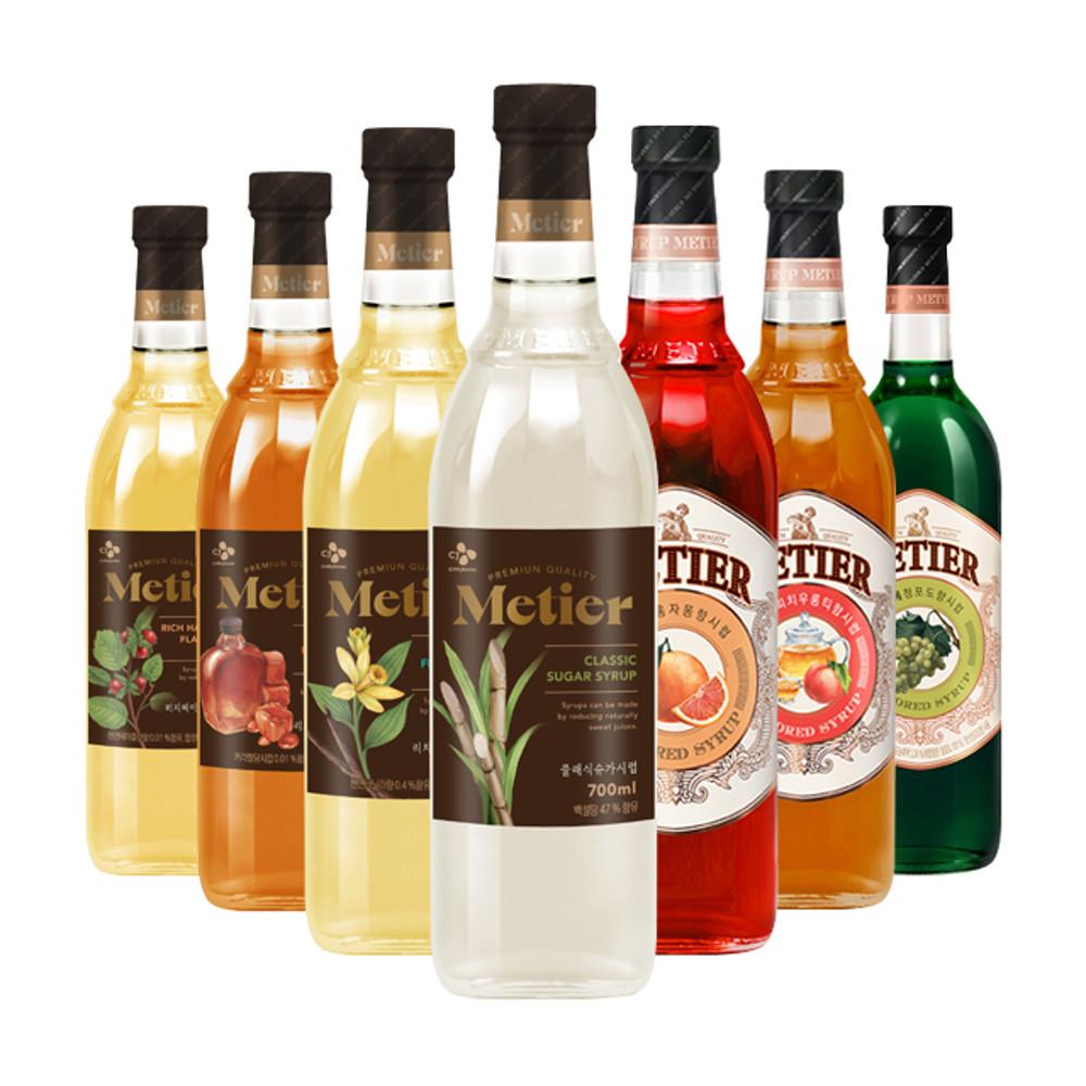 CJ 메티에 리치 시럽 모음 _ 바닐라 헤이즐넛 카라멜 청포도 700ml [원산지:상세설명에 표시]