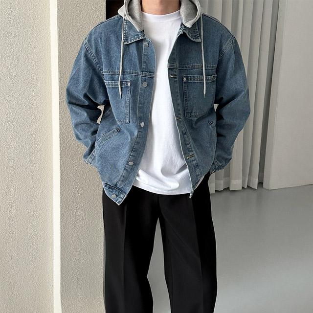 [당일출고] 레클 3컬러 후드 탈부착 청자켓