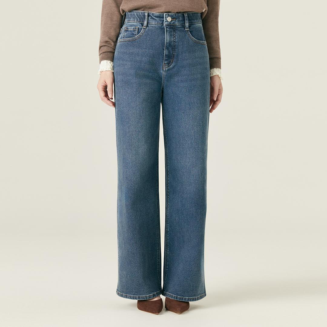 로엠 Fit-me 기모 와이드 데님_RMTJF4VG05