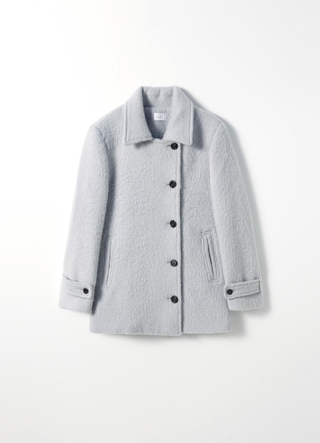 2ND Villa Alpaca Half Coat(Sky Blue)