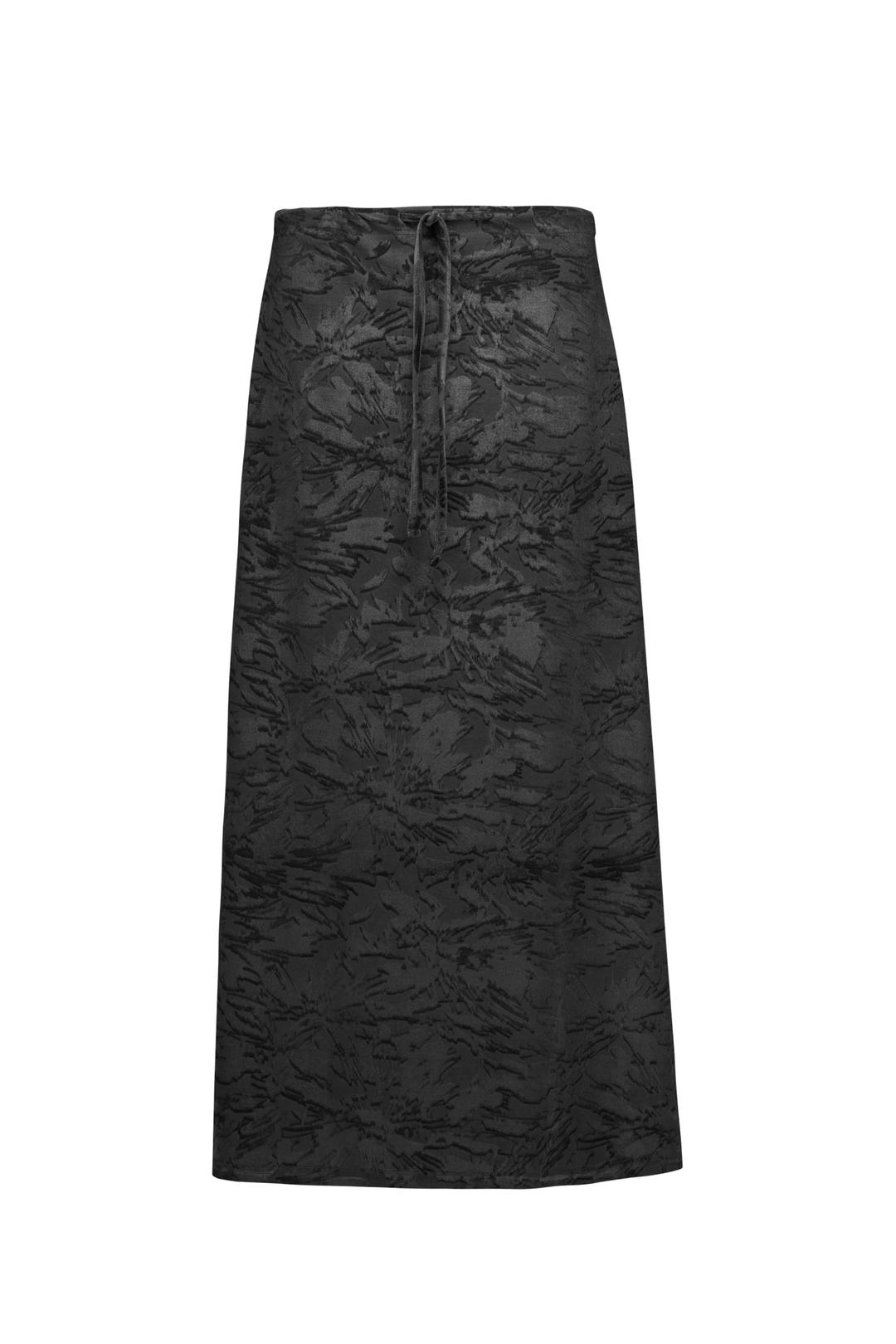 VELVET FLUID MAXI SKIRT (BLACK)