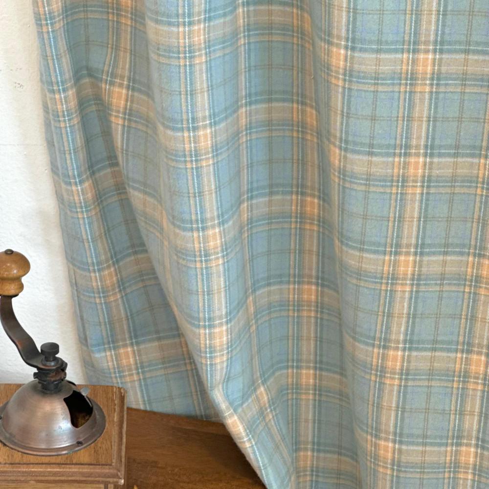 faded check curtain 체크커튼 빈티지커튼 반창 아이방 커튼 포인트