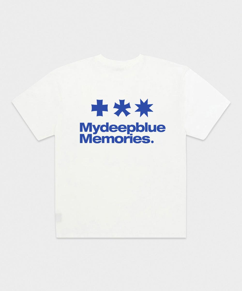 Mm Symbol Logo T-Shirts (WHITE / BLUE)